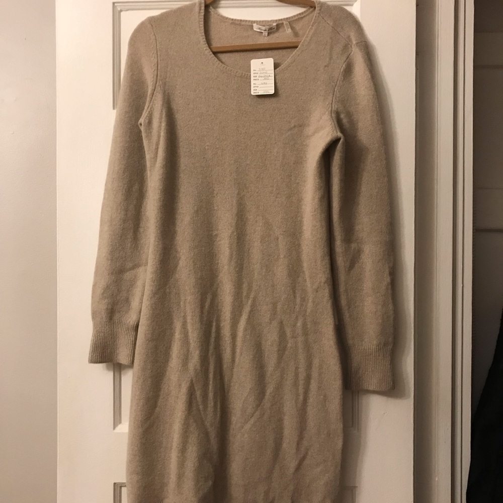 Long sleeve cashmere dress